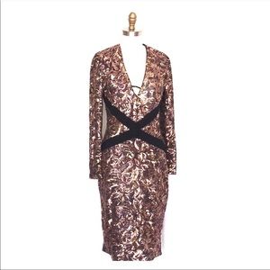 Just Cavalli long sleeve cocktail dress